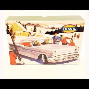 Fossil vintage wooden yo-yo and whistle set new